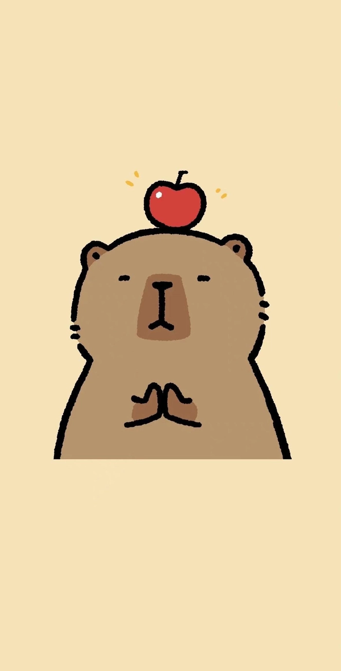 Avatar hình nền Capybara cute chibi dễ thương