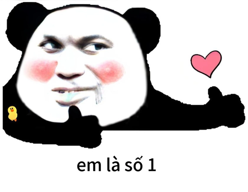 Avatar meme gấu trúc thả tim