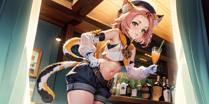 Bộ ảnh Diona Genshin chibi dễ thương lung linh