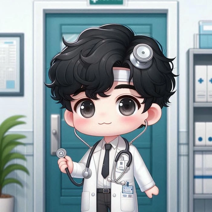 Bộ ảnh bác sĩ hoạt hình cute dễ thương