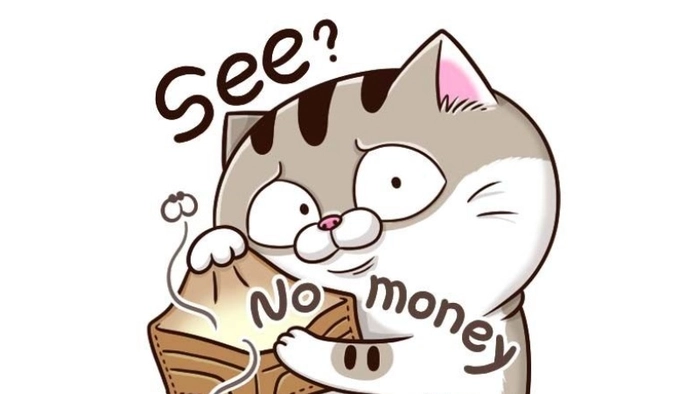 Bộ ảnh meme ví hết tiền cute đáng yêu
