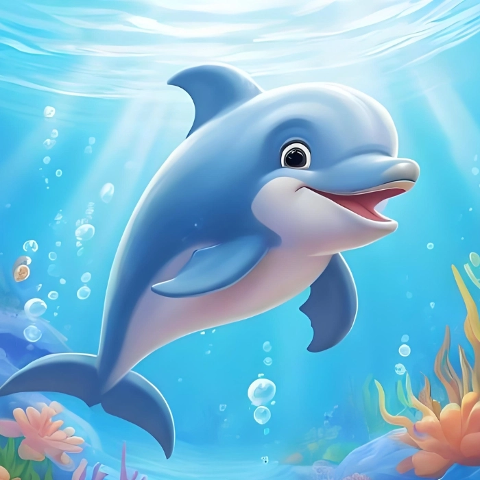 Bộ sưu tập ảnh cá heo chibi cute xinh xắn