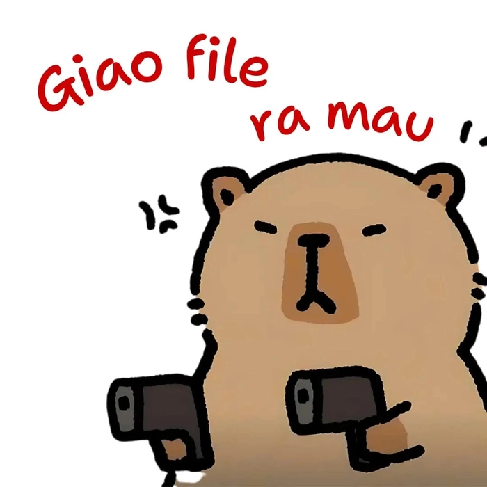 Capybara meme chibi cute xỉu