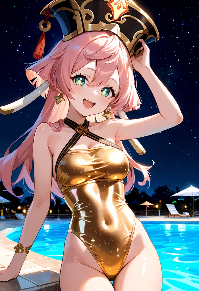 Fanart Yanfei swimsuit đầy cảm xúc