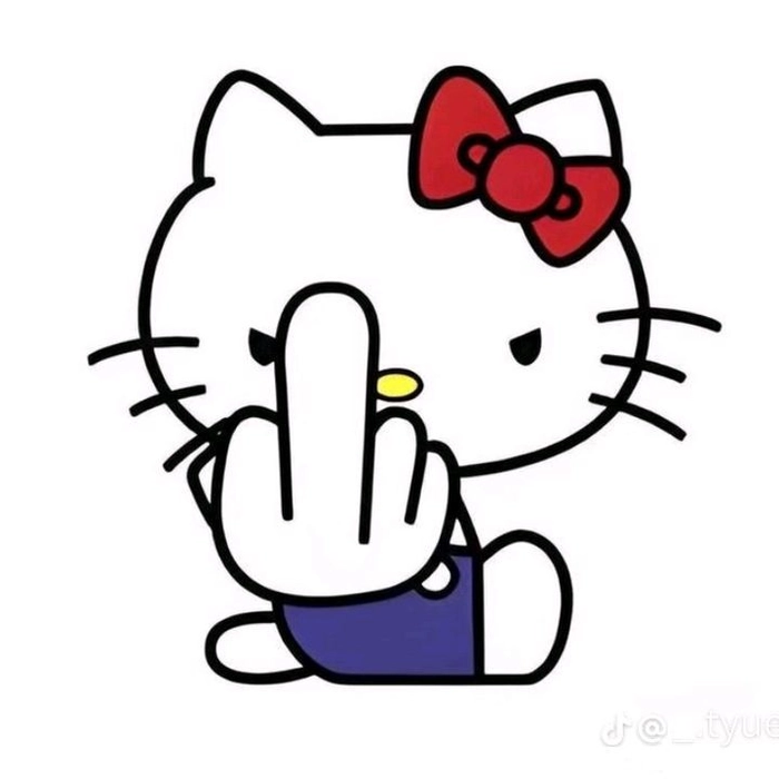 Hello Kitty meme sticker đáng yêu