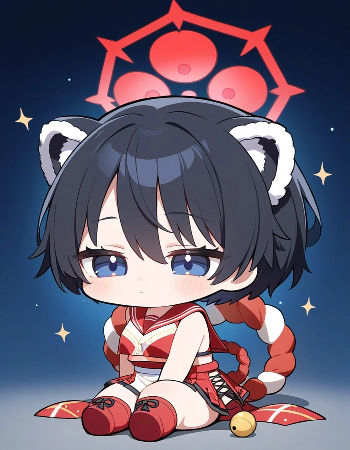 Hình Kasuga Tsubaki chibi tinh nghịch