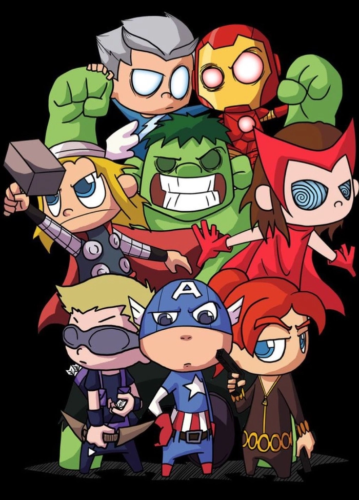 Hình Marvel chibi cute đáng yêu hết mức