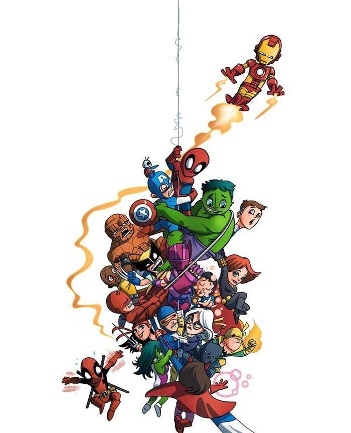 Hình Marvel chibi đáng yêu hút mắt người xem