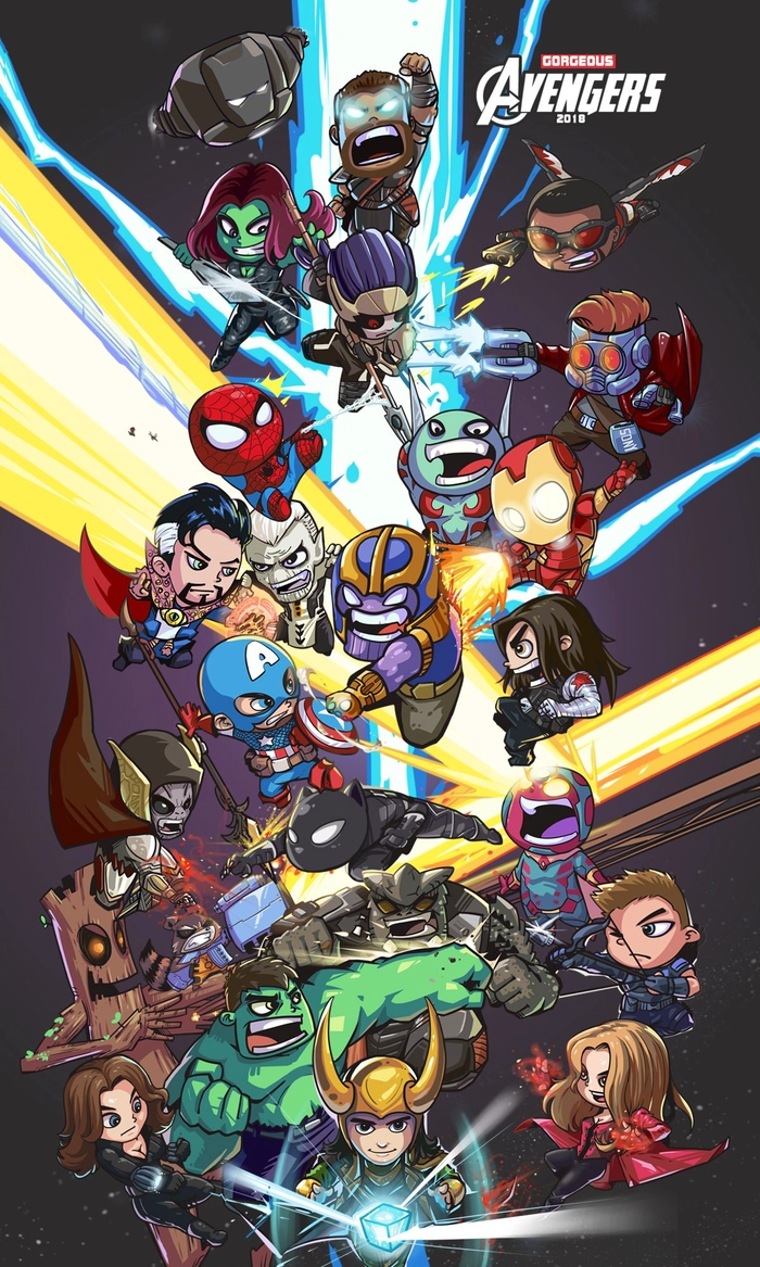Hình Marvel chibi độc đáo phong cách đáng yêu