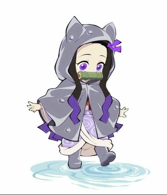 Hình Nezuko chibi anime ngộ nghĩnh