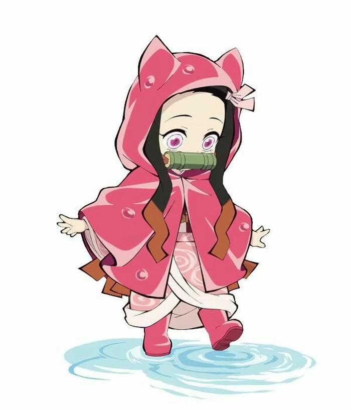 Hình Nezuko chibi đáng yêu siêu dễ mến