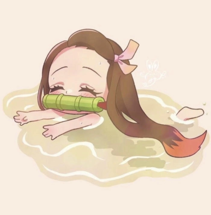 Hình Nezuko cute chibi đầy ngọt ngào