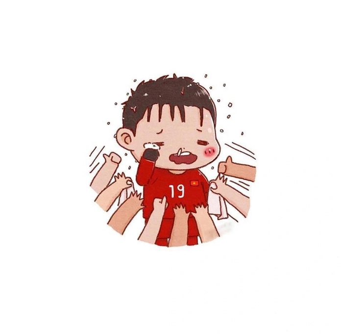 Hình Quang Hải cute độc đáo cho fan bóng đá