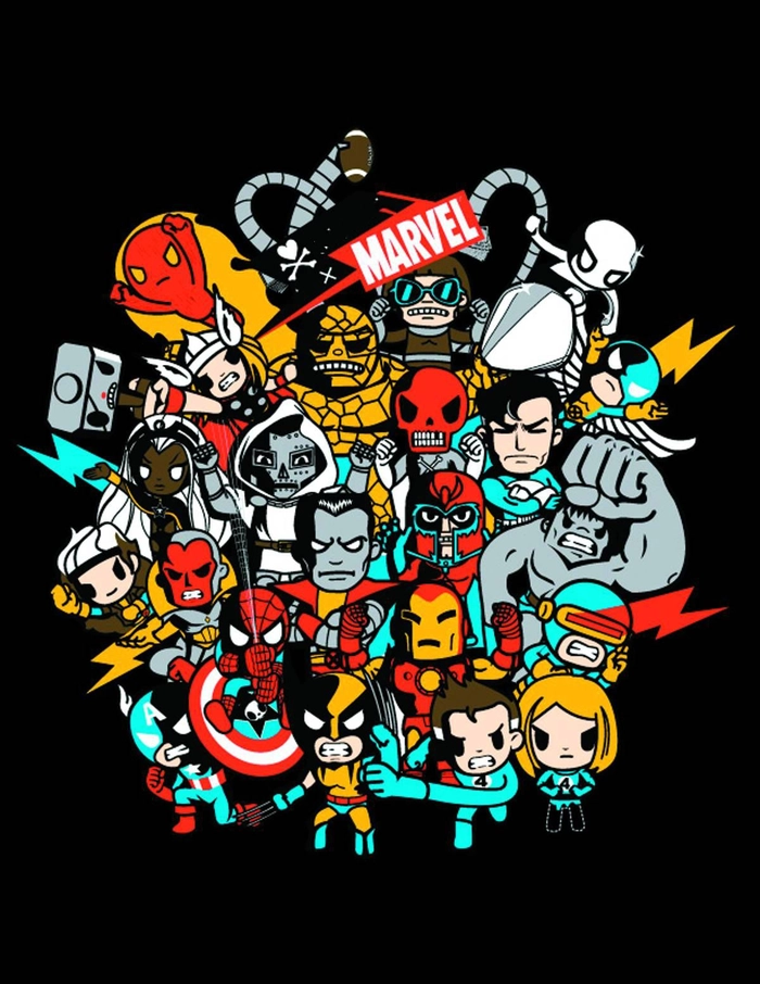 Hình Siêu Anh Hùng Marvel chibi nhỏ nhắn cực xinh