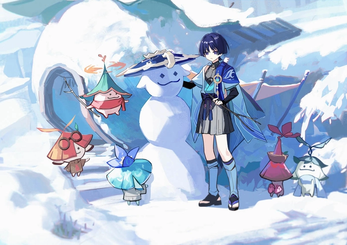 Hình Wanderer chibi dễ thương sinh động