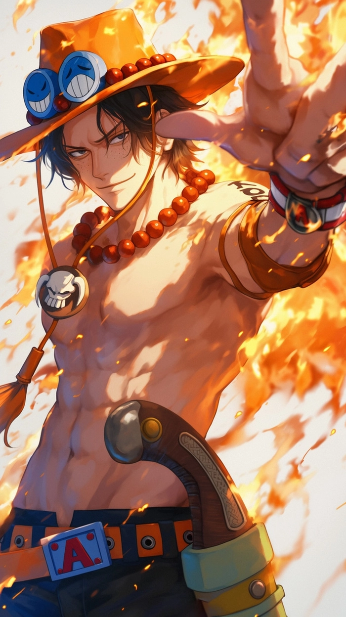 Hình ảnh Ace mạnh mẽ trong One Piece