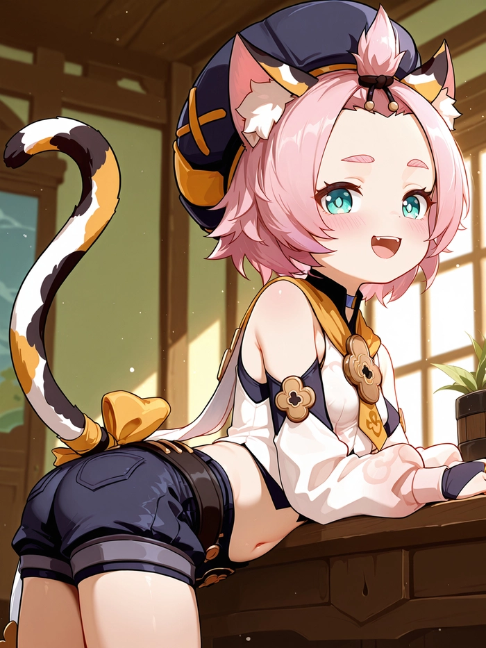 Hình ảnh Diona Genshin chibi dễ thương và tinh tế