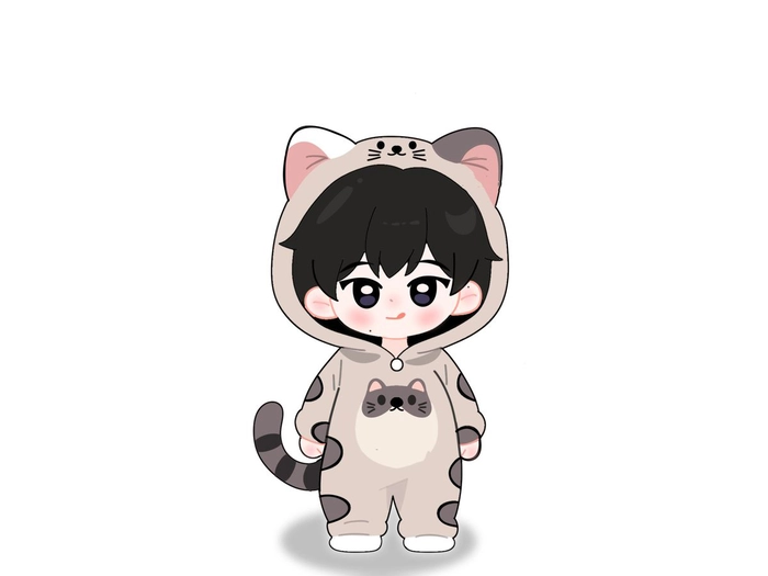 Hình ảnh Hải Đăng Doo dễ thương trong phong cách chibi