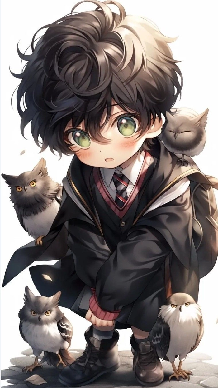 Hình ảnh Harry Potter anime chibi dễ tải
