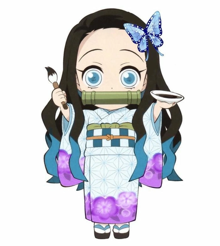 Hình ảnh Nezuko chibi đơn giản dễ thương