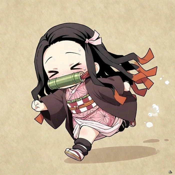 Hình ảnh Nezuko chibi lung linh dễ thương
