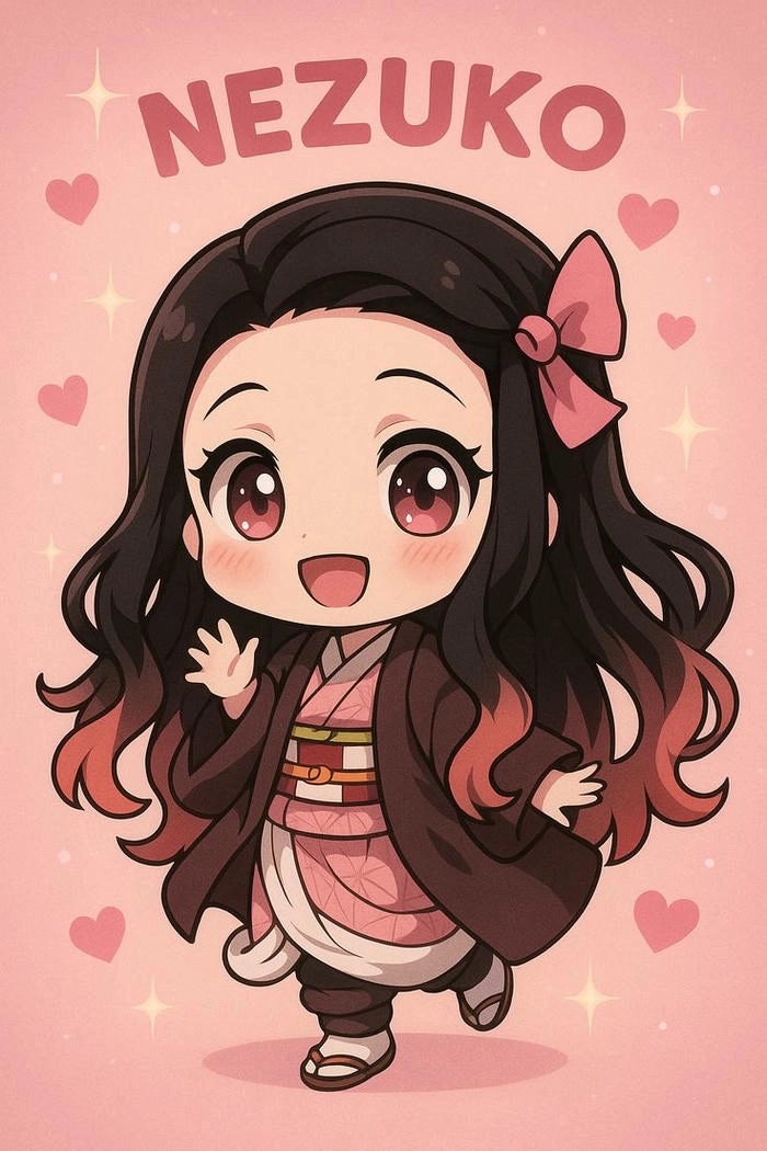 Hình ảnh Nezuko chibi ngọt ngào đáng yêu