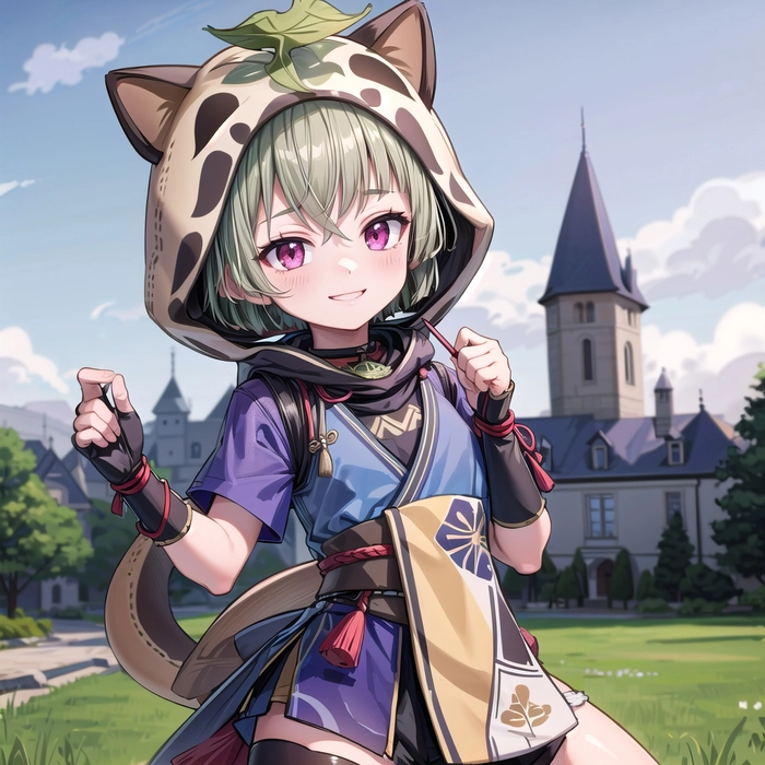 Hình ảnh Sayu cute mang phong cách Genshin Impact