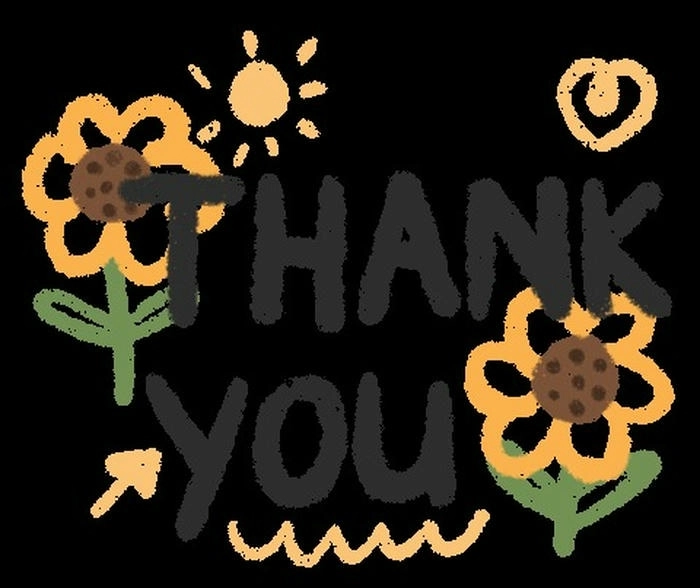 Hình ảnh Thank You dễ thương độc đáo