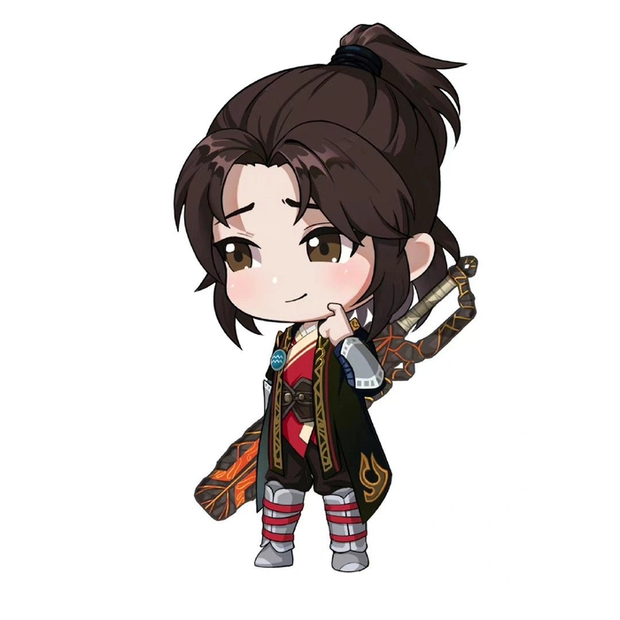 Hình ảnh Tiêu Viêm chibi phong cách dễ thương