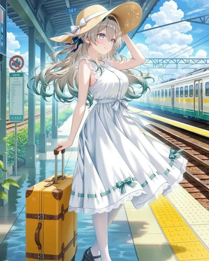Hình ảnh anime cute nữ cực xinh rạng rỡ