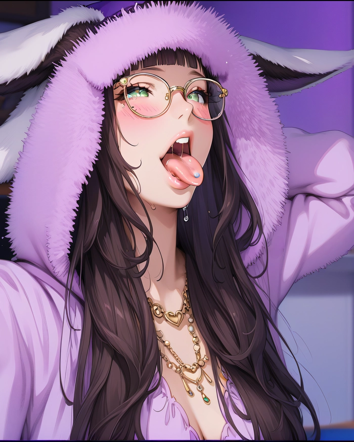 Hình ảnh anime gái lè lưỡi cuốn hút