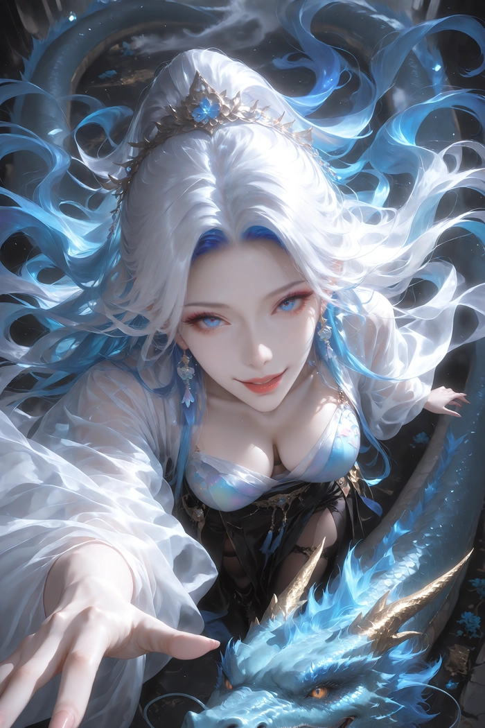Hình ảnh anime nữ tóc trắng nổi bật và tinh tế