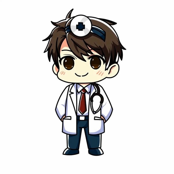 Hình ảnh bác sĩ hoạt hình cute lung linh