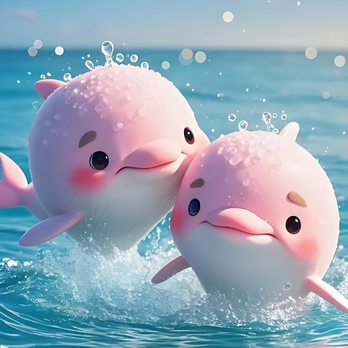 Hình ảnh cá heo cute ngộ nghĩnh được yêu thích