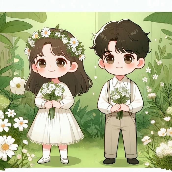 Hình ảnh cặp đôi hoạt hình dễ thương dễ mến