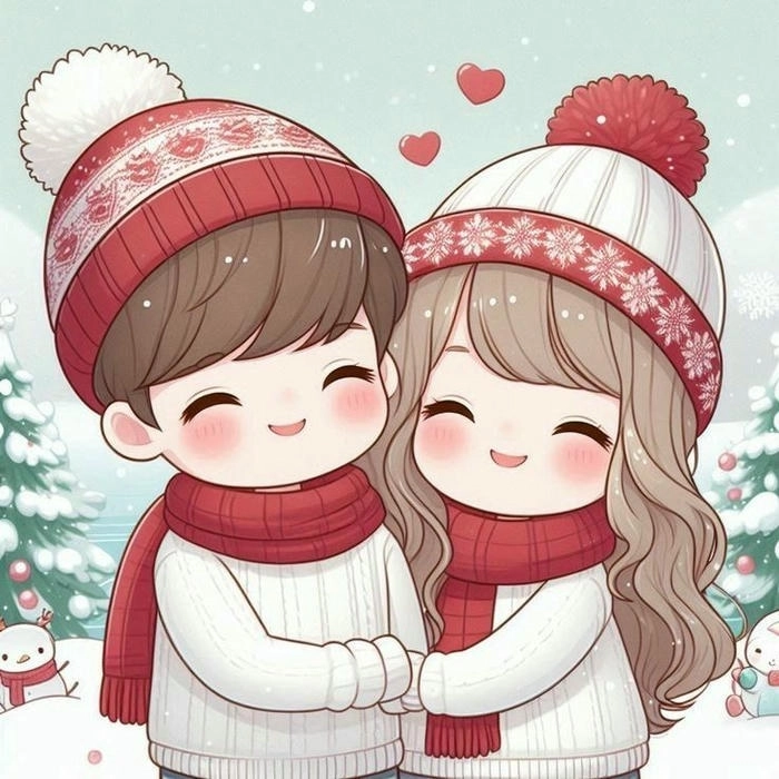 Hình ảnh cặp đôi yêu nhau cute anime đầy cảm xúc