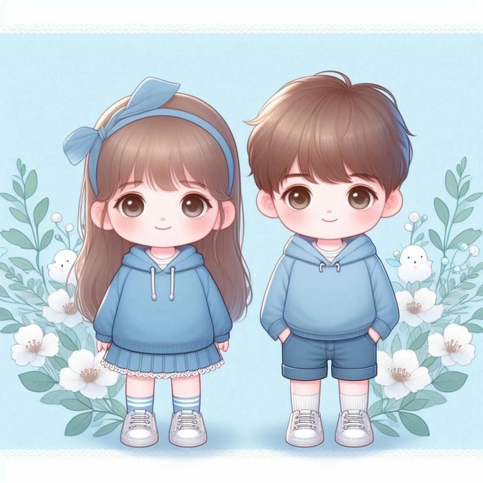 Hình ảnh cặp đôi yêu nhau cute anime trong sáng