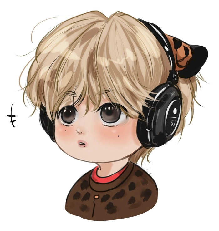 Hình ảnh chibi V BTS phong cách cute
