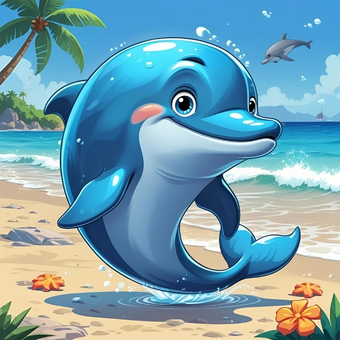 Hình ảnh con cá heo cute siêu ngộ nghĩnh