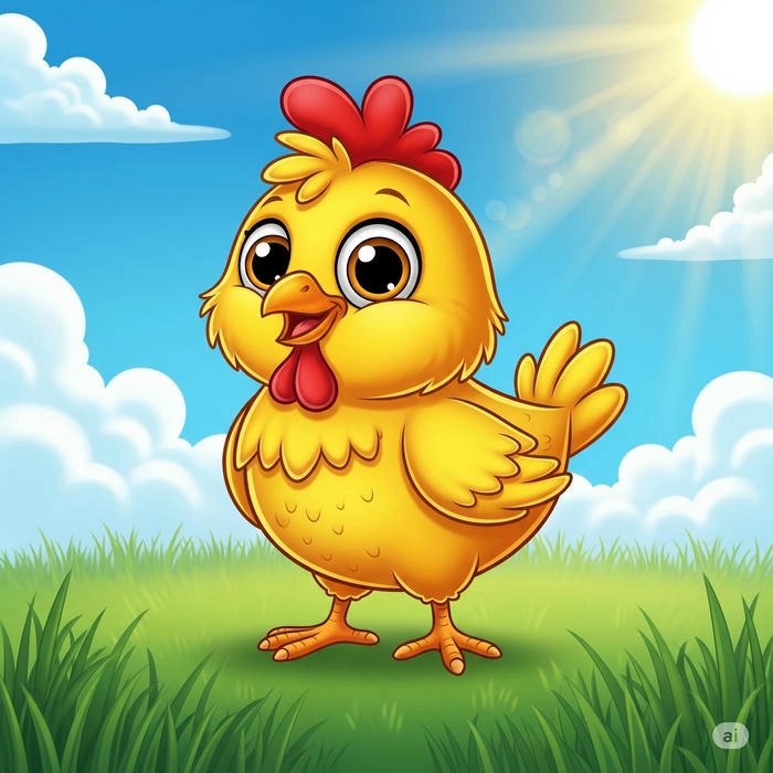Hình ảnh con gà trống cute ngộ nghĩnh đáng yêu