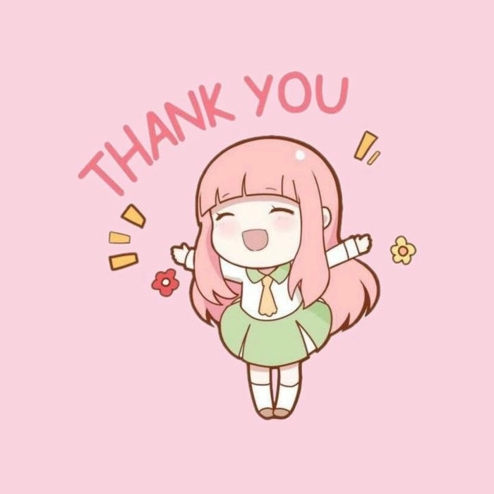 Hình ảnh cute Thank You sáng tạo