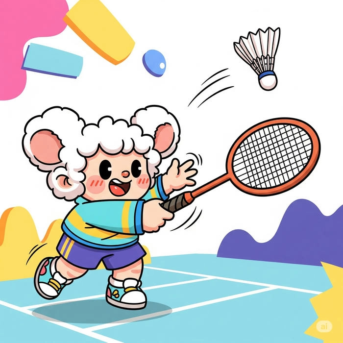 Hình ảnh đánh cầu lông cute chất lượng