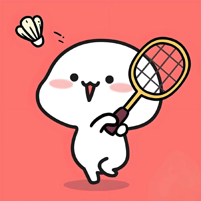 Hình ảnh đánh cầu lông cute dễ thương