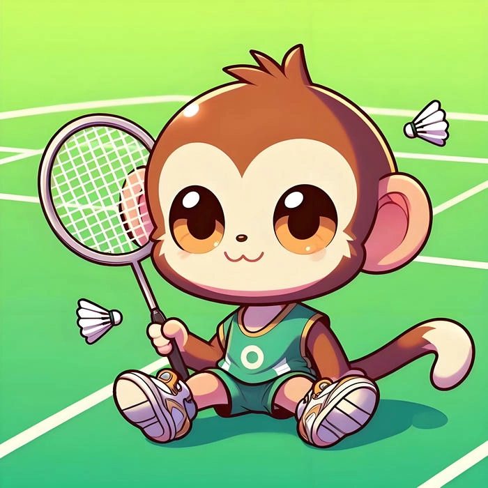 Hình ảnh đánh cầu lông cute ngộ nghĩnh
