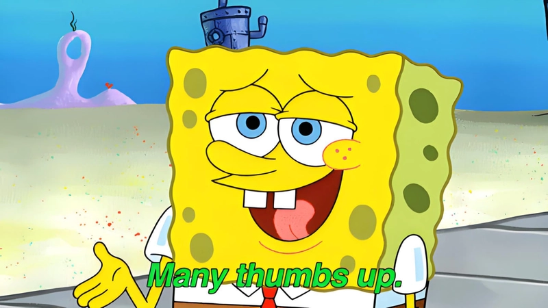 Hình ảnh meme Bọt Biển cute hài