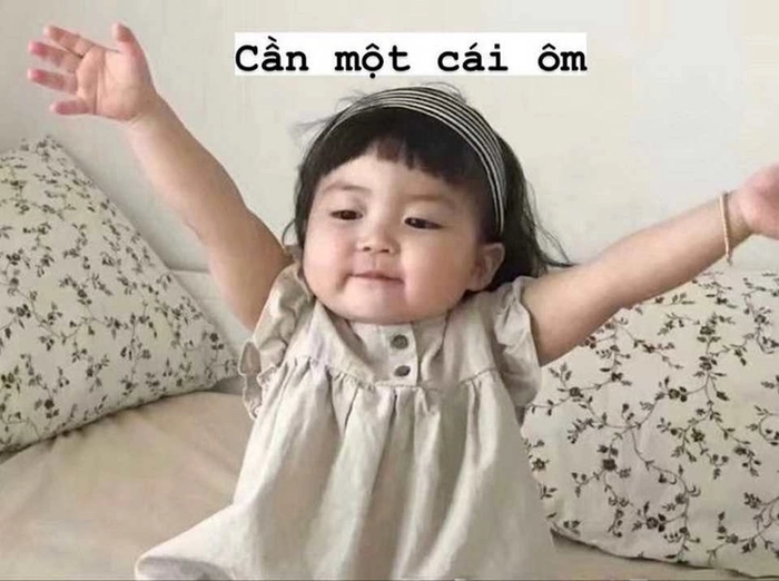 Hình ảnh meme em bé dễ thương đáng yêu