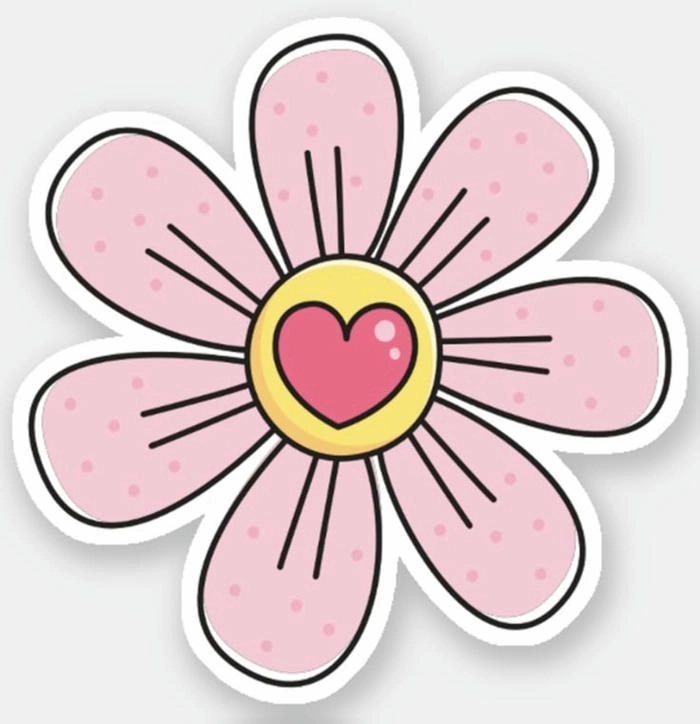 Hình ảnh sticker cute không màu cực đơn giản