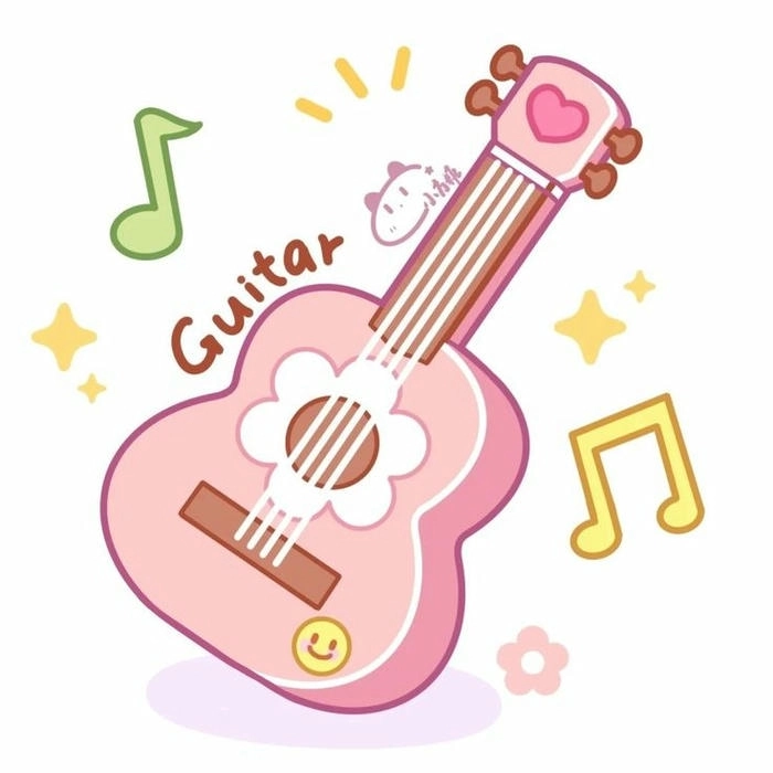 Hình ảnh sticker cute không màu dễ vẽ