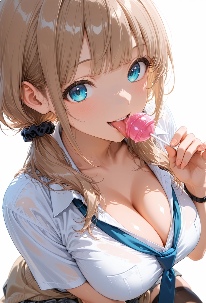 Hình anime gái lè lưỡi kute đáng yêu