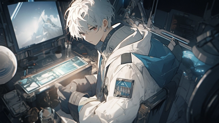 Hình anime nam tóc trắng cực ngầu